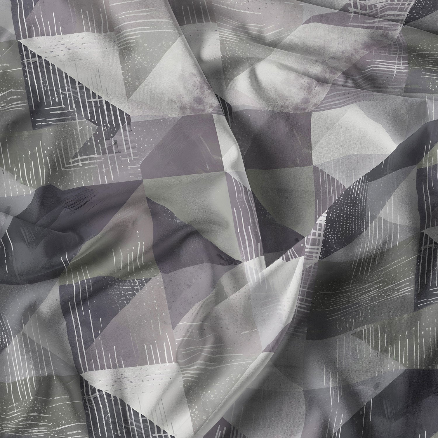 Copripiumino Singolo con Stampa sul Sacco e Federa Linea River Sepik Grey