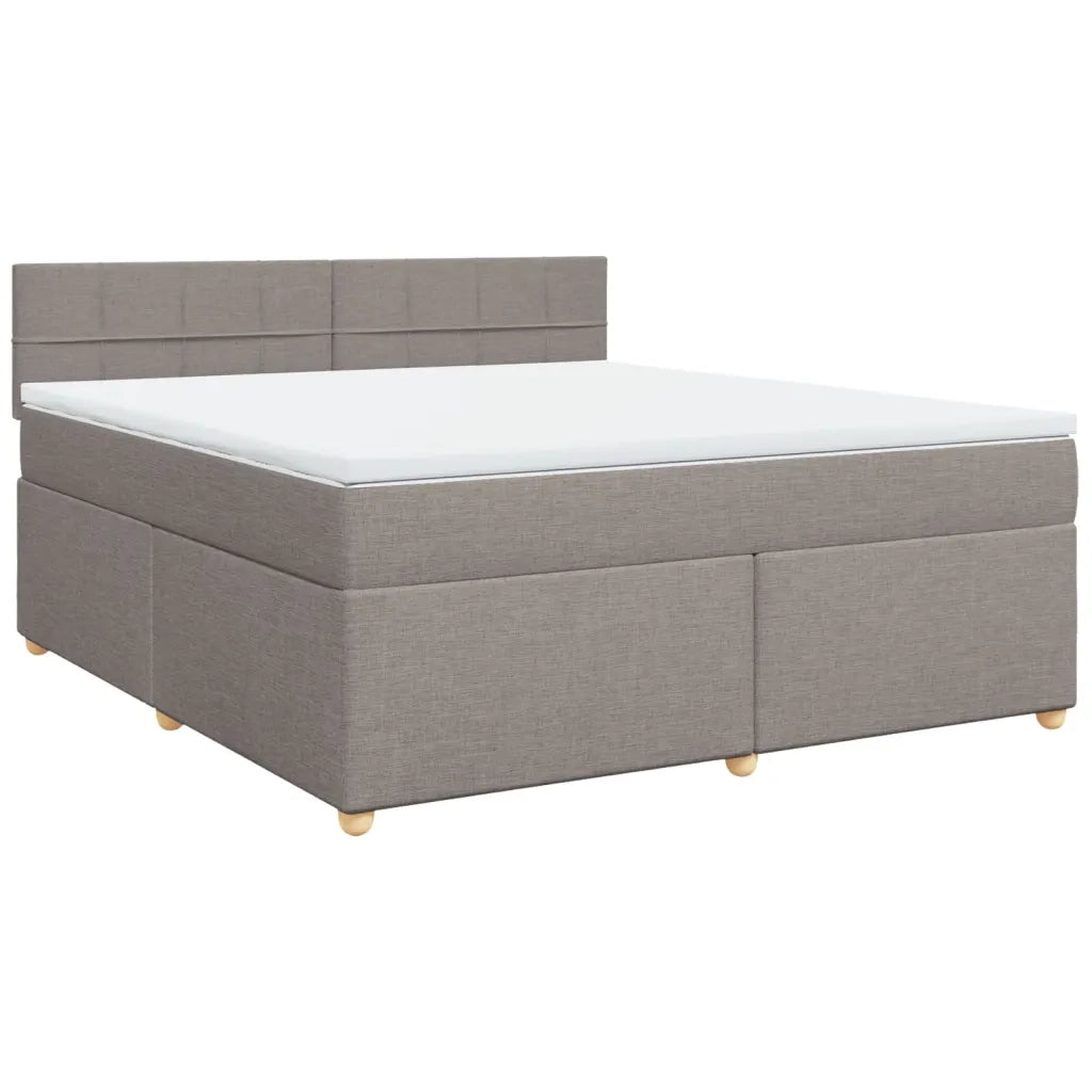 Giroletto a Molle con Materasso Tortora 180x200 cm in Tessuto 3289063