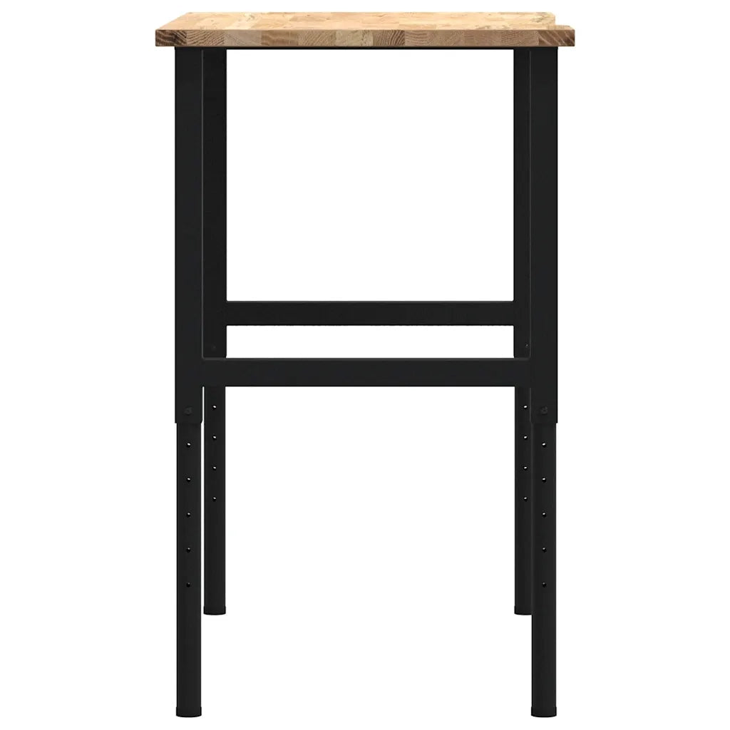 Banco da Lavoro 100x60x(71,5-98) cm Legno Massello Rovere