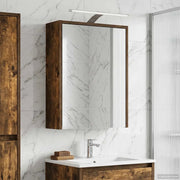 Mobiletto per specchio da bagno Rovere fumé 43 x 16 x 62.5 cm 889147