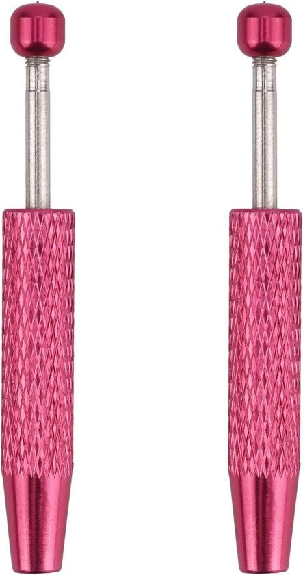 Pincetta per gioielli per componenti elettronici e pietre preziose - Rosso rubino - Set di 2 pezzi