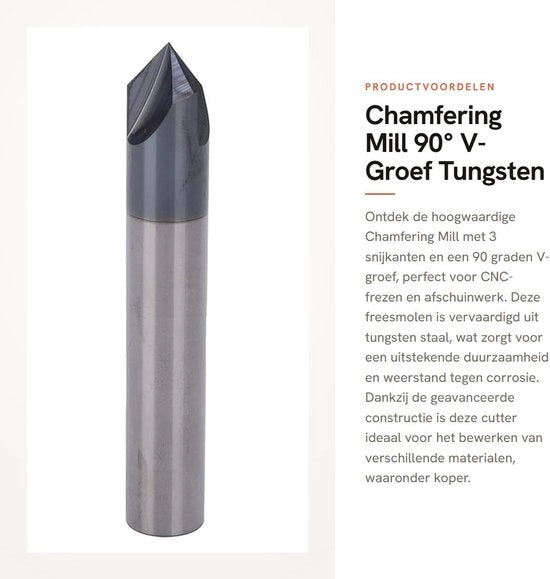 Frees 90 Gradi a V - Acciaio Tungsteno - Trattamento CNC - Alta Resistenza a Temperatura - Resistente alla Corrosione - Lunga Durata - Fresa per Frese