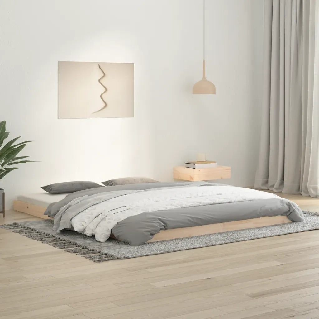 Giroletto senza Materasso-Struttura Letto 160x200 cm in Legno Massello di Pino 104508