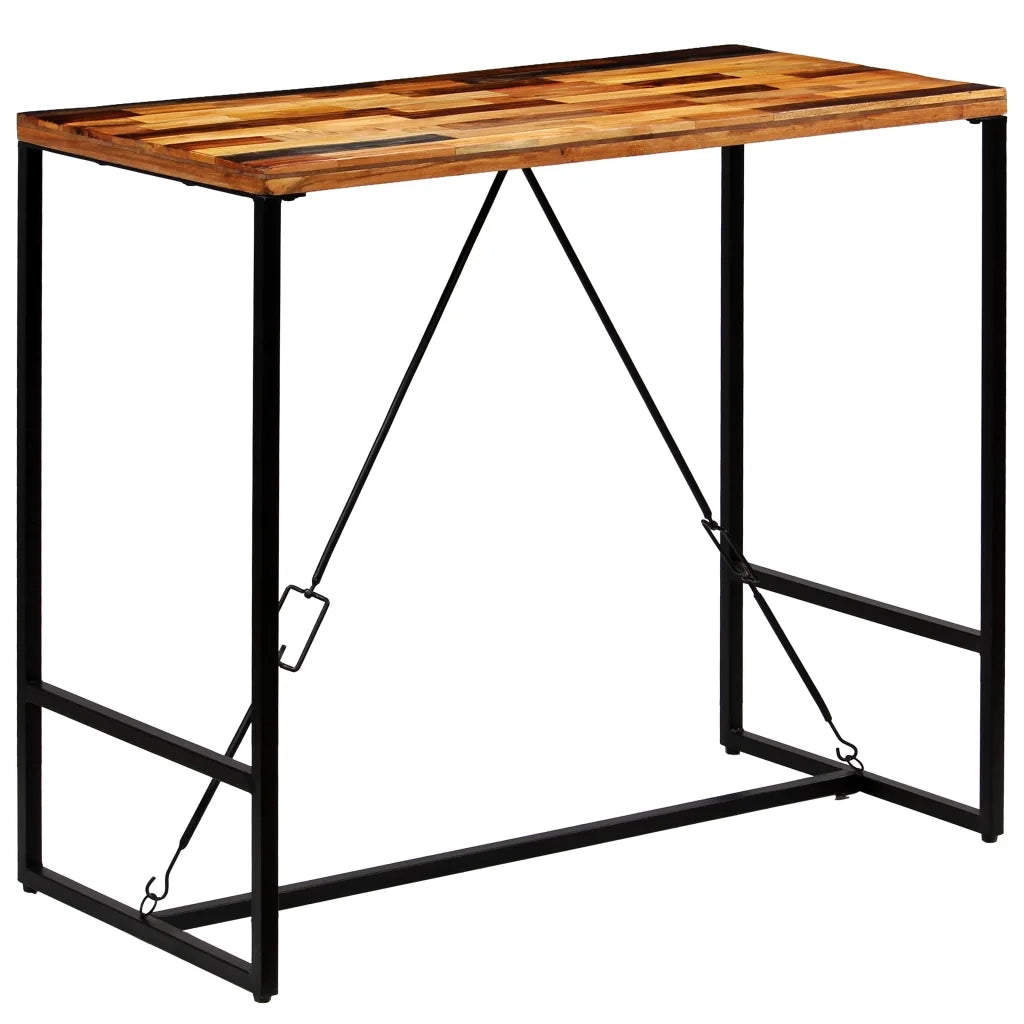 Tavolino da Bar in Legno Massello di Recupero 120x60x106cm cod mxl 12781