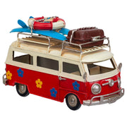 Autobus in metallo rosso 17x7,5x10,5h