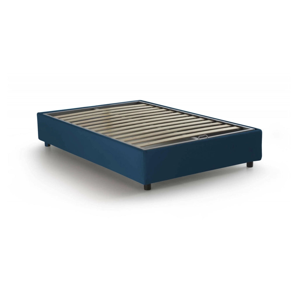 Ariba, Letto Piazza e Mezza Sfoderabile Made in Italy, blu