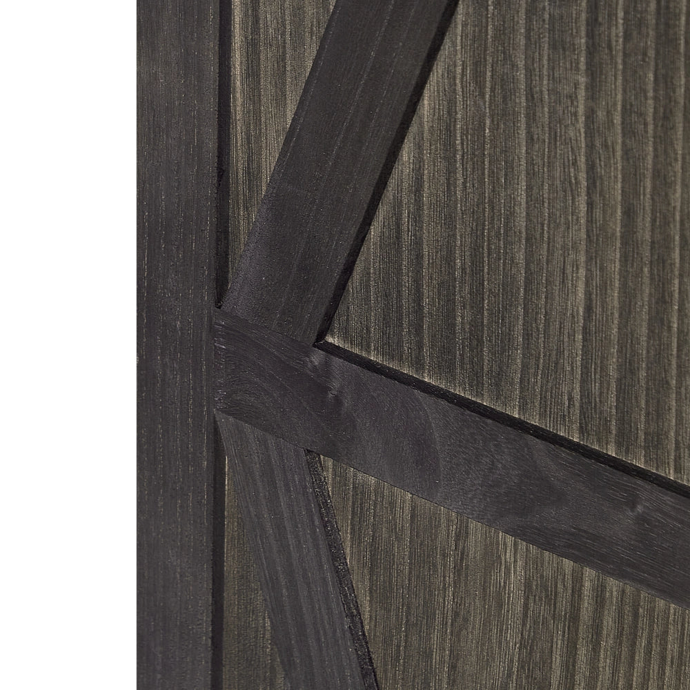 Divisorio per ambienti in legno compensato di legno Paulownia nero 4 pannelli pieghevoli schermo decorativo divisorio