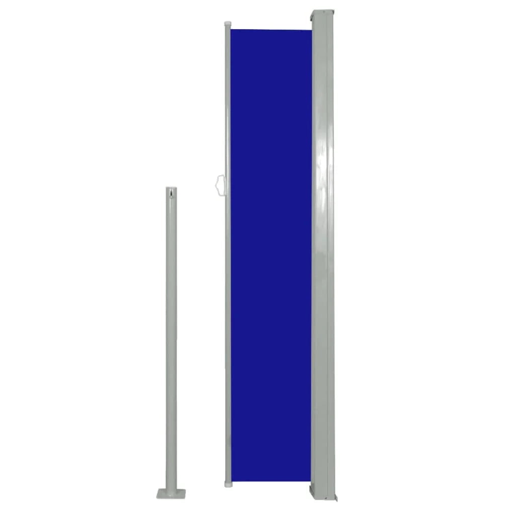 Tenda da sole laterale retrattile/schermo privacy per patio giardino terrazza balcone 160 x 500 cm blu 02_0007093