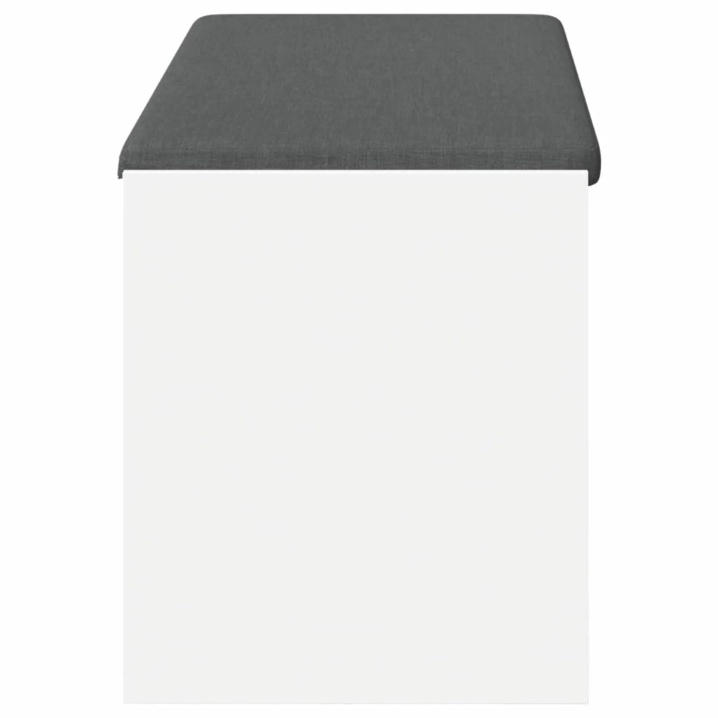 Panca per ingresso con cuscino-Sgabello-Panca da Corridoio Bianco 103 x 38 x 45 cm