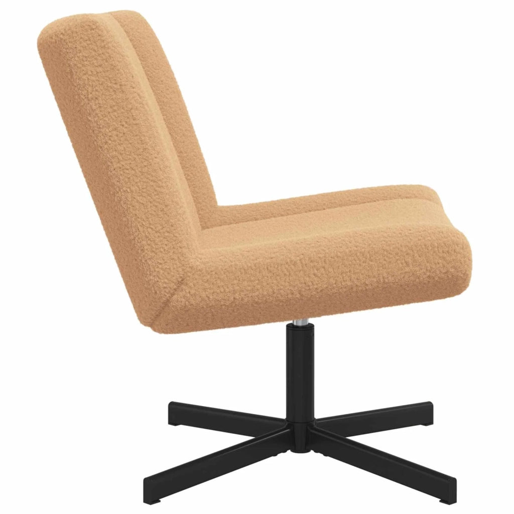 Sedia girevole Beige 63 x 75 x 76 cm Pelle di Pecora 42015916