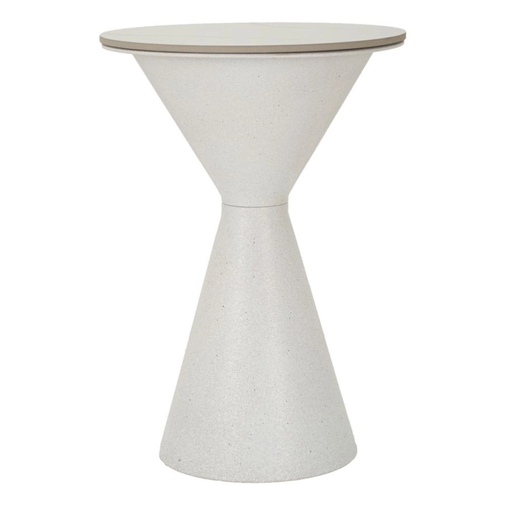 Tavolino VKH527, Bianco, Metallo, 44x44x63 cm