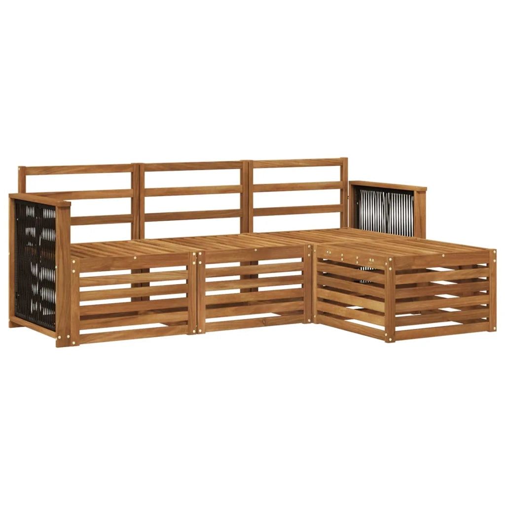 Set di divani da esterno 4 pz Naturale 3384200