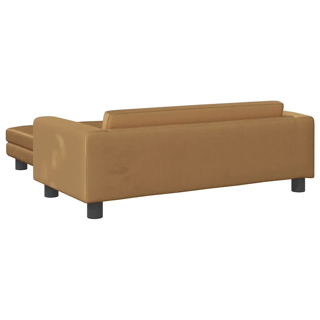 Lettino per Cani con Estensione Marrone 100x50x30 cm in Velluto CFW5480008