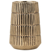 Tavolo Decorativo Vaso Fiori gres porcellanato dorato 22 cm Glamour in stile moderno