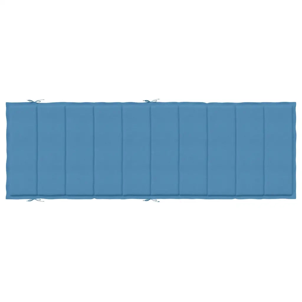 Cuscino per Lettino Prendisole Blu Mélange 186x58x4cm Tessuto 4002480