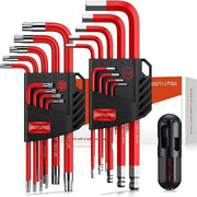 Set di chiavi per Honda CR-V metrico - manubrio T con estremità a sfera - 15 mm-10 mm - T10-T50 - Marcatura dimensionale - Supporto di stoccaggio - 18 pezzi - Chiave a sei lati - Set di chiavi stella