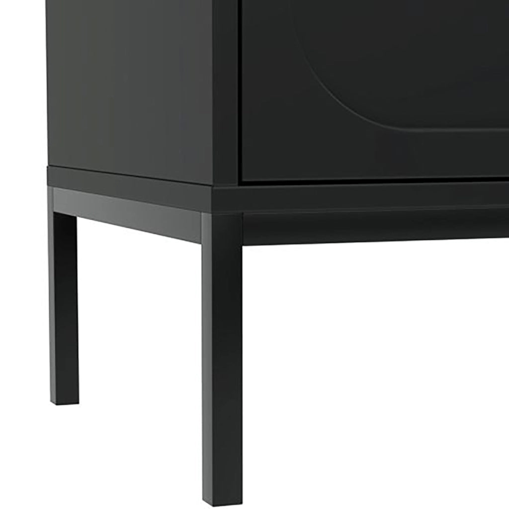 Limanesi, Mobile Porta tv 2 Cassetti, 150x40x60h cm Nero