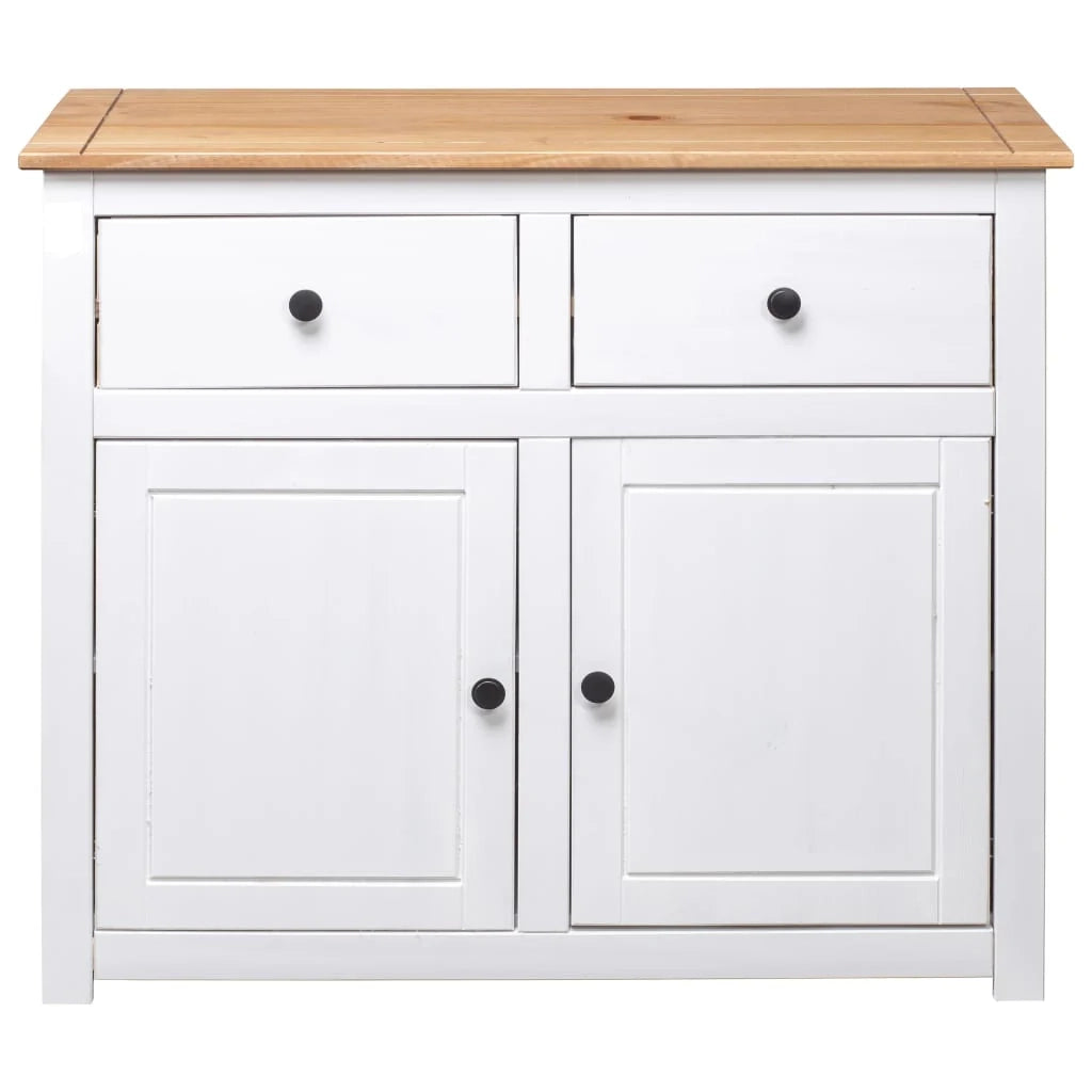Buffet credenza cassettiera armadio mobile contenitore organizer per cucina soggiorno salotto 93 x 40 x 80 cm Pino gamma Panama bianco 02_0030541