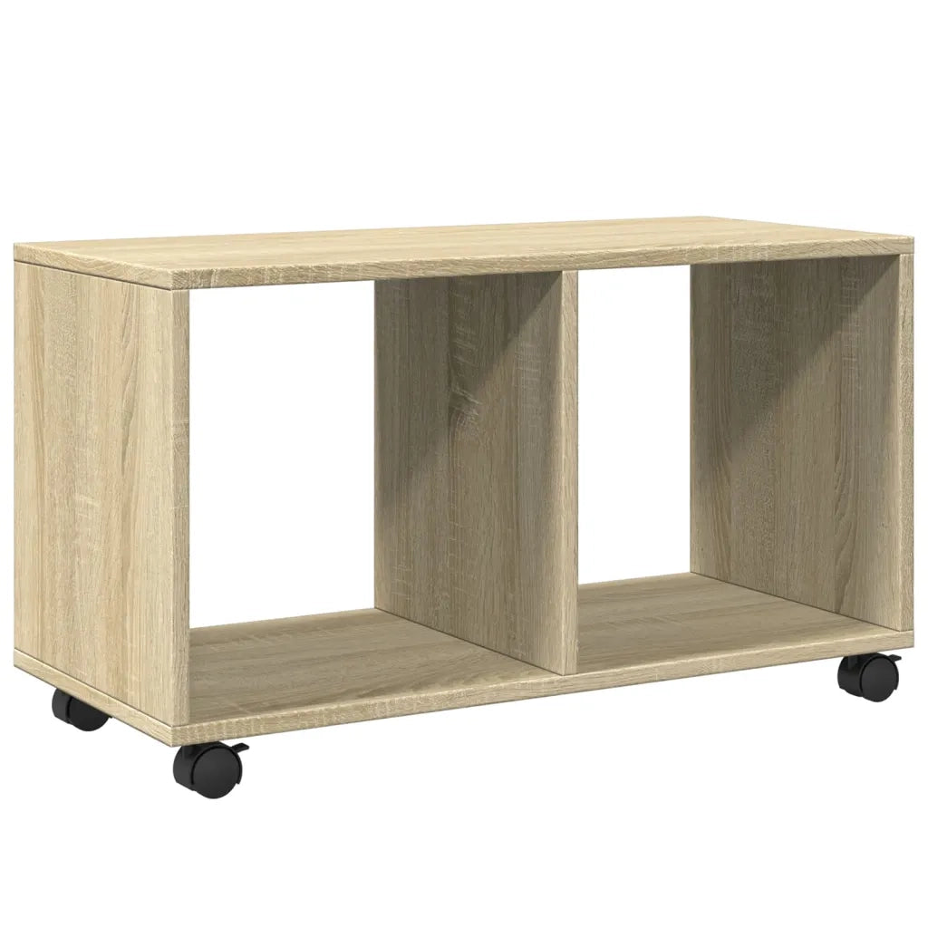 vidaXL Mobiletto con Ruote Rovere Sonoma 72x33x42,5 cm in Truciolato