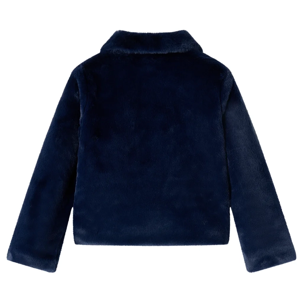 Cappotto per Bambini in Pelliccia Sintetica Blu Marino 92 CFW5949803