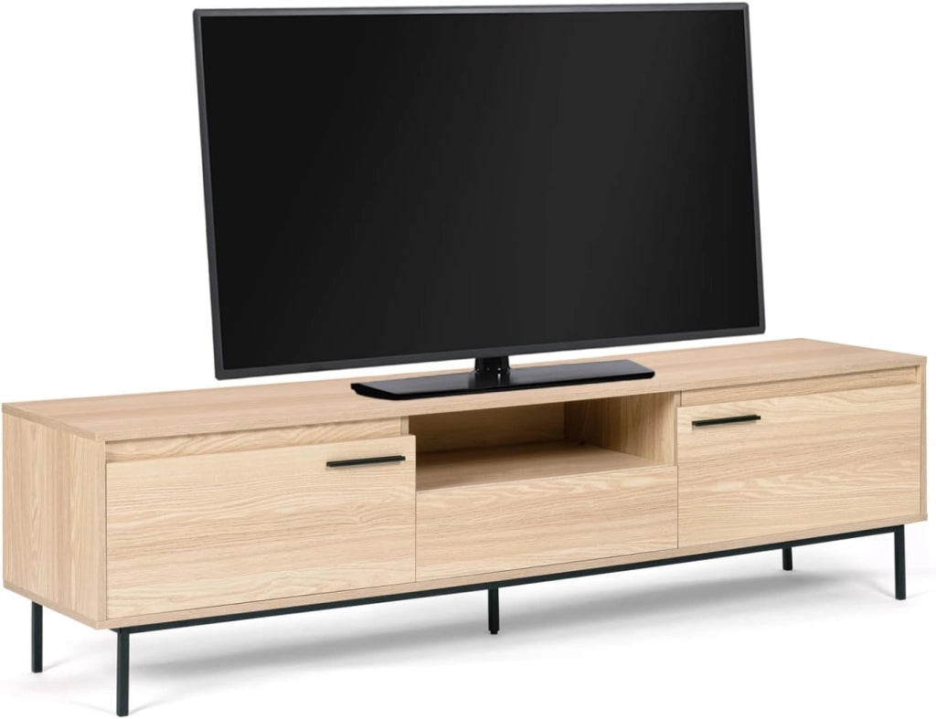Porta TV SEATTLE da 180 cm con contenitori dal design industriale