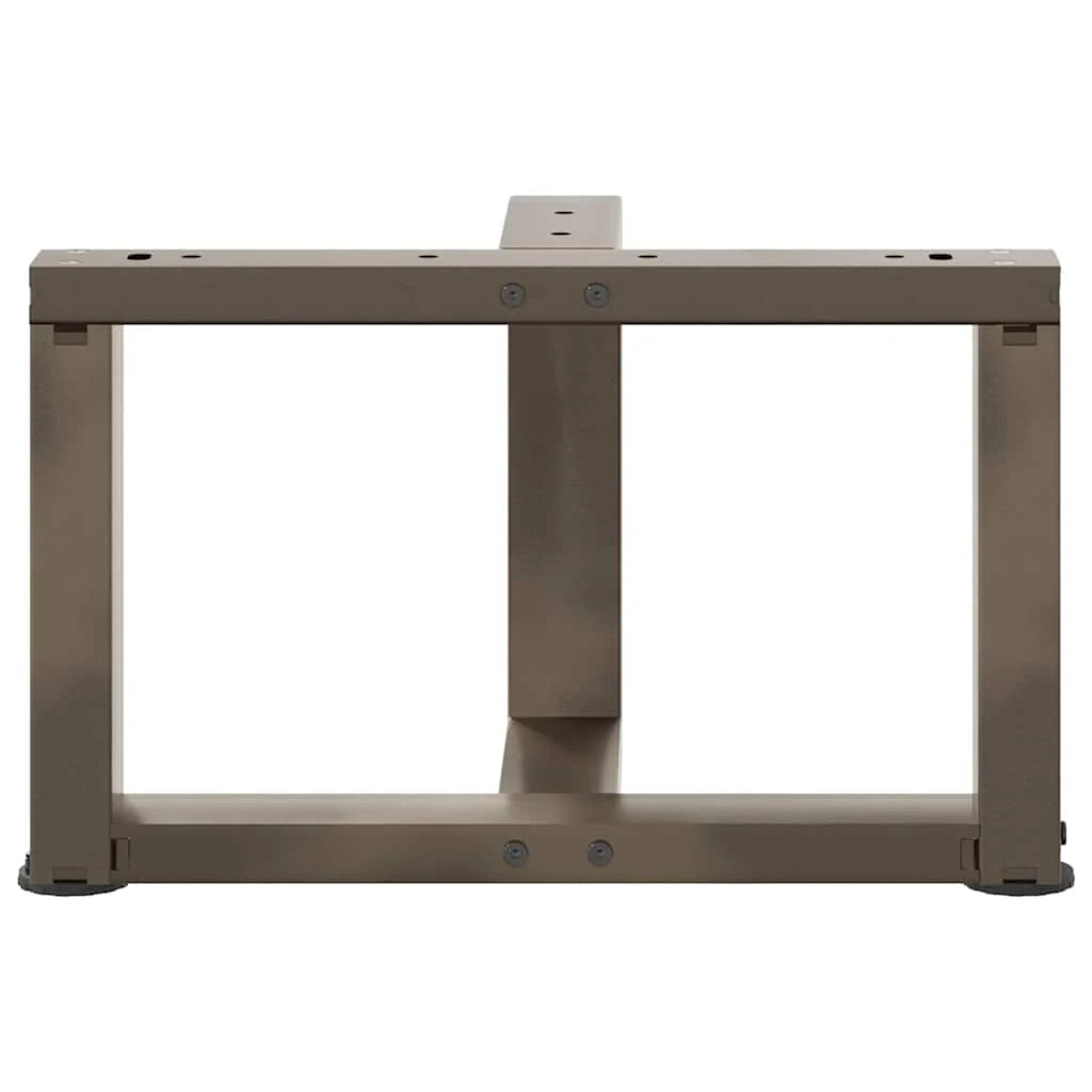 Set di 2 gambe regolabili a forma di T per tavolino da caffè 50 x 25 x 30 cm design moderno acciaio nero 02_0057281