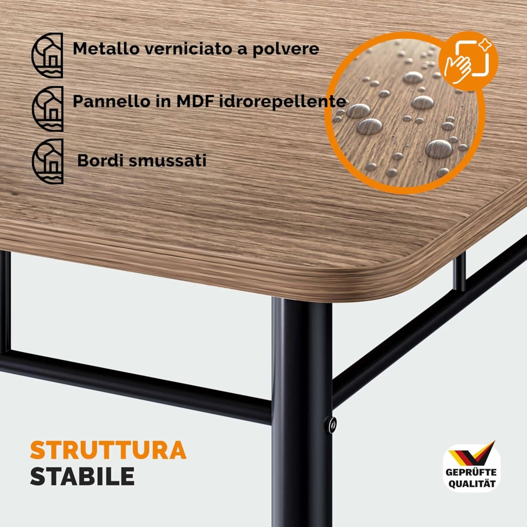 ® Gruppo di Sedute Leo Set 5 Pezzi Tavolo da Pranzo con 4 Sedie Set di Mobili per Sala Cucina Soggiorno Salotto Set da Pranzo Tavoli Sedia