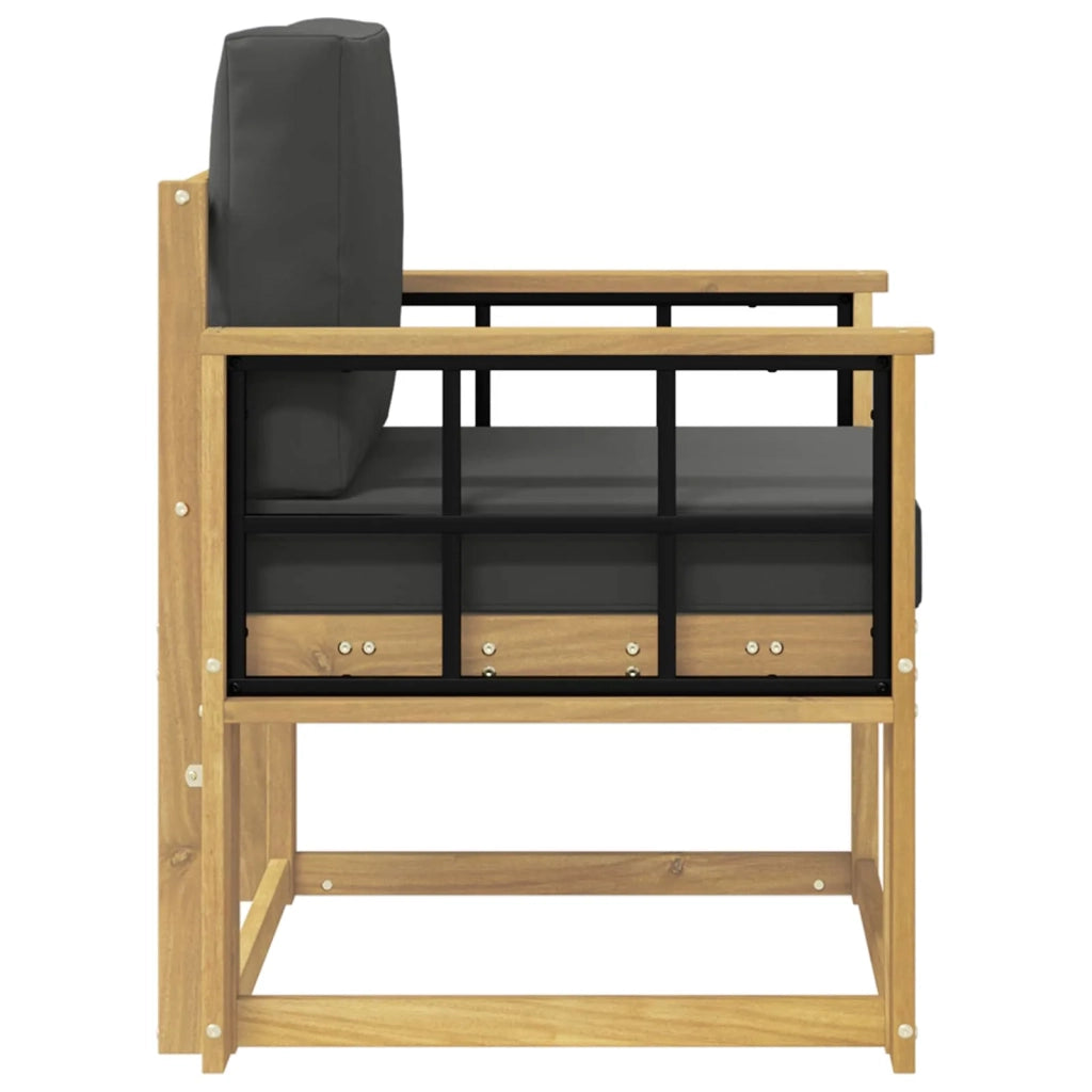 2 Pezzo Set di divani da esterno-Sofa da giardino Poliestere Bianco e Antracite 399658