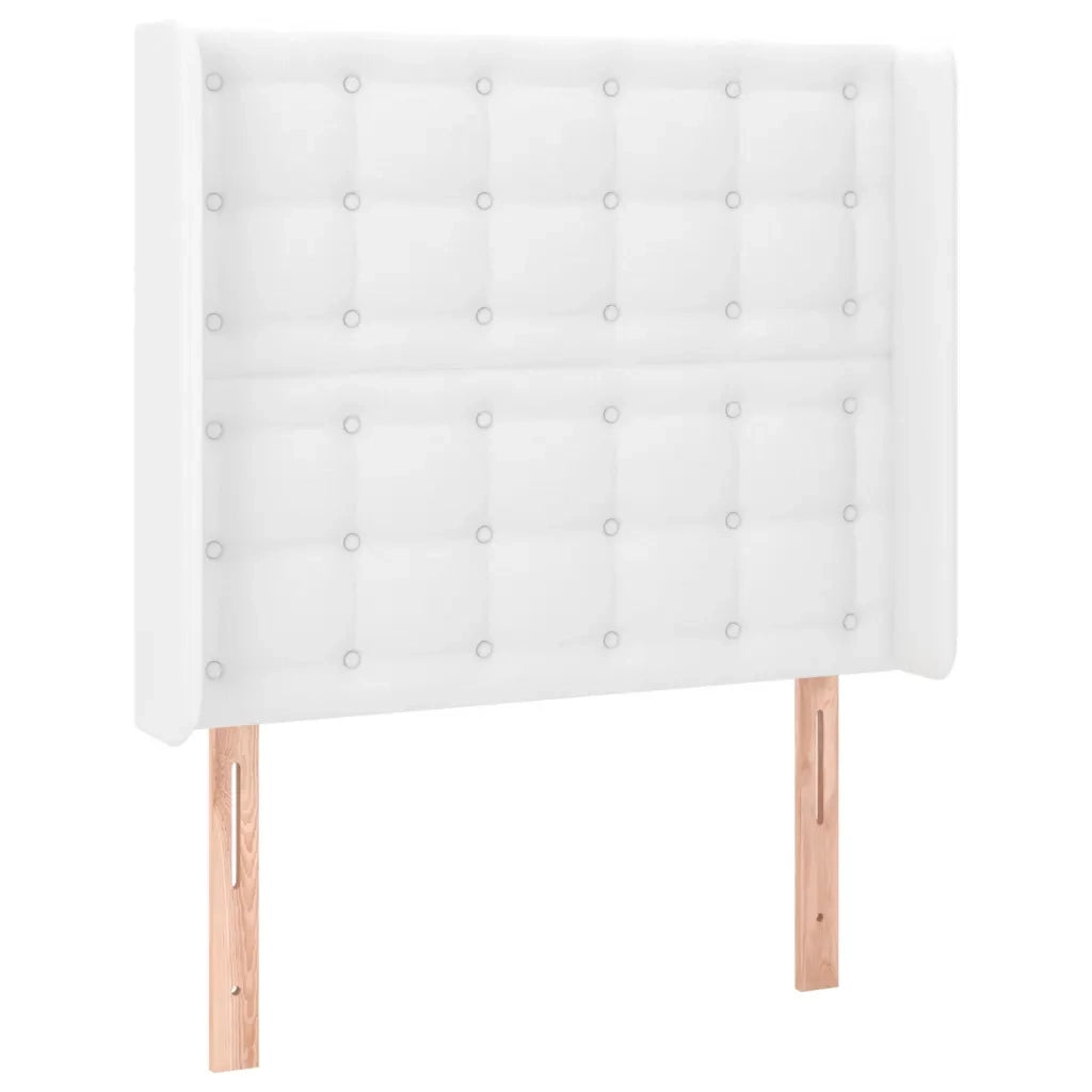 Testiera ad Orecchio Bianco 83x16x118/128 cm in Similpelle 3124121