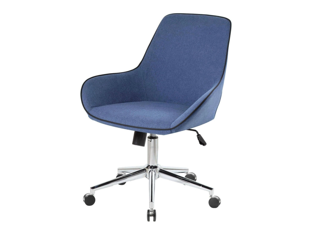 Sedia da ufficio Luminosa, Poltrona operativa con ruote, Seduta ergonomica da ufficio, 66x59h98 cm, Blu
