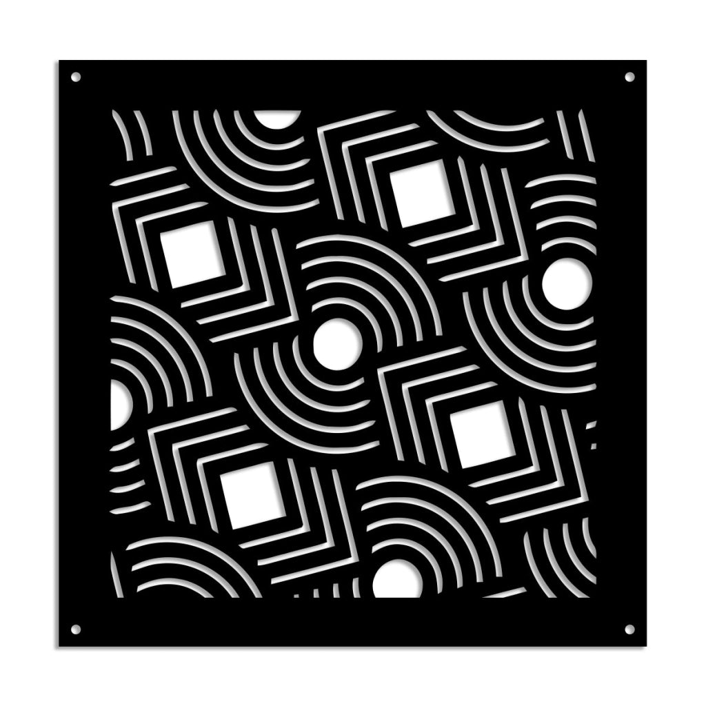 AIM - Pannello in PVC traforato - Parasole Colore: nero, Misura: 73x73 cm