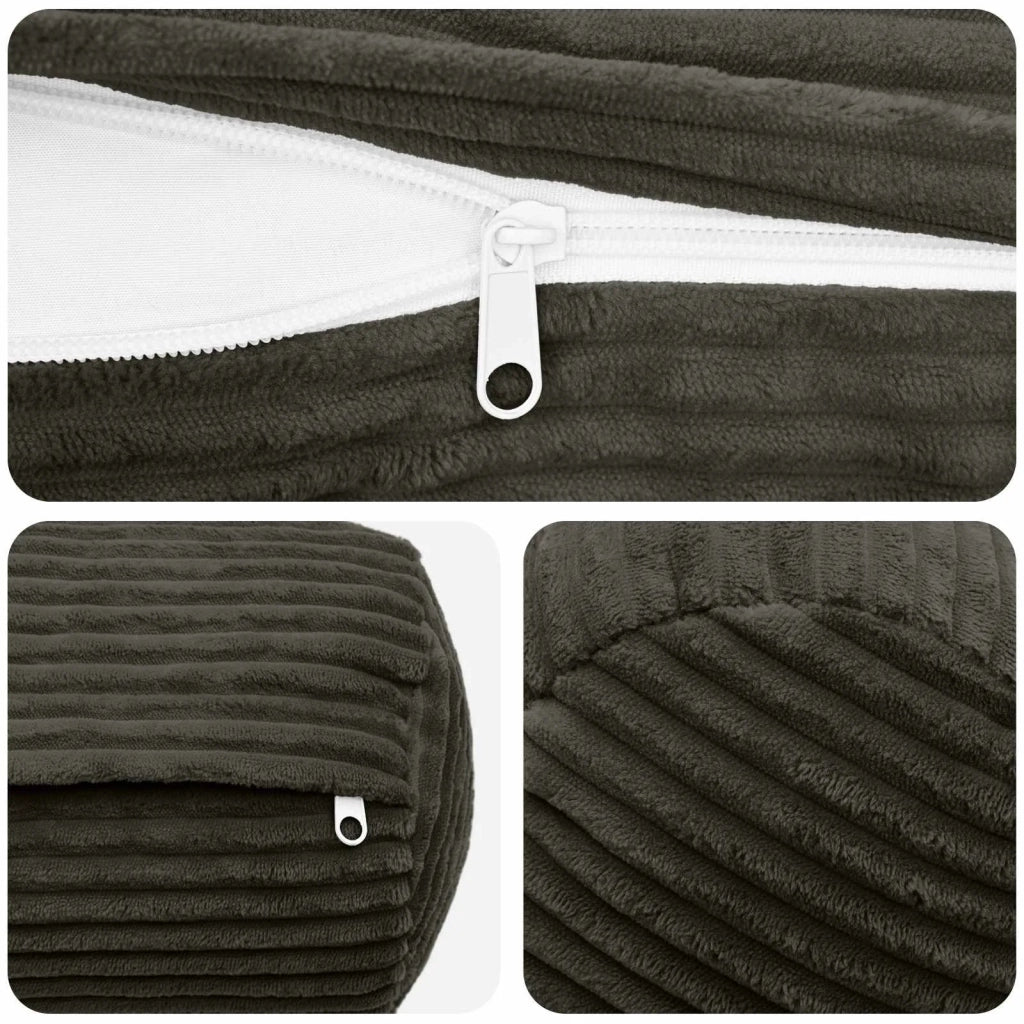 Federa 6 pcs HEERLEN Antracite Ø 15 x 40 cm corduroy 923254
