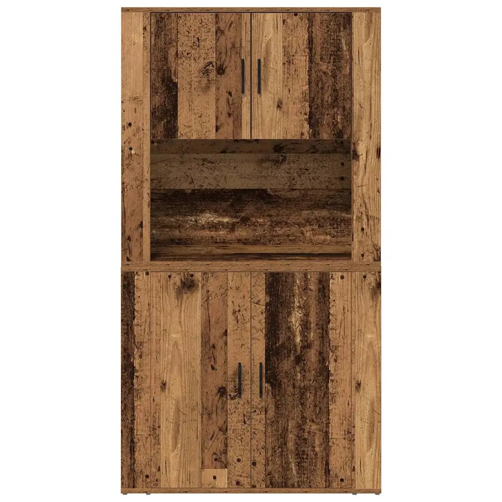 Credenza | Madia | Buffet da pranzo | Armadio da pranzo Legno vecchio 80 x 33 x 150 cm Legno multistrato