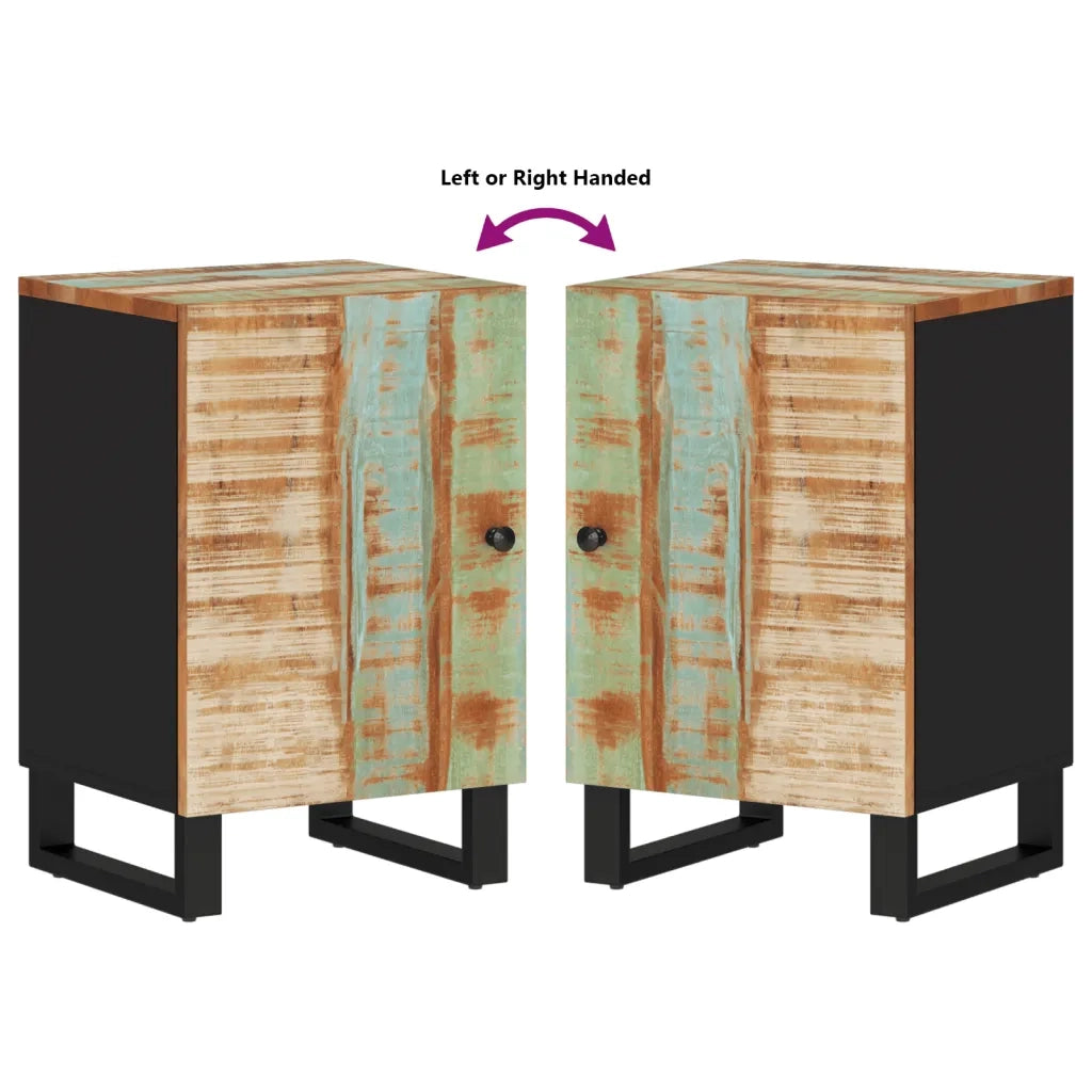 Mobile da Bagno 38x33x58cm Legno Massello di Recupero 351996