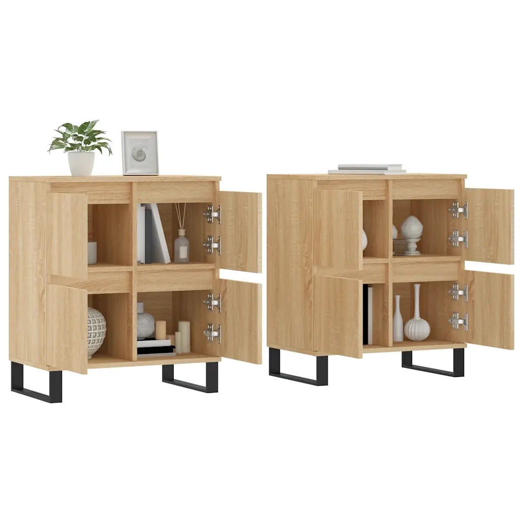 Credenze 2 pz Rovere Sonoma in Legno Multistrato 3190184
