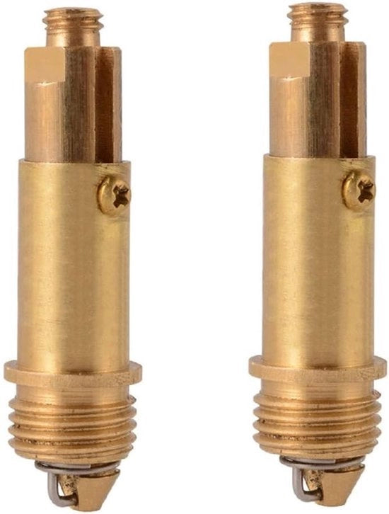 Due nuclei di valvole di scarico a manopola di ottone per lavabi e vasche da bagno, accessori di scarico per vasche da bagno a montaggio.