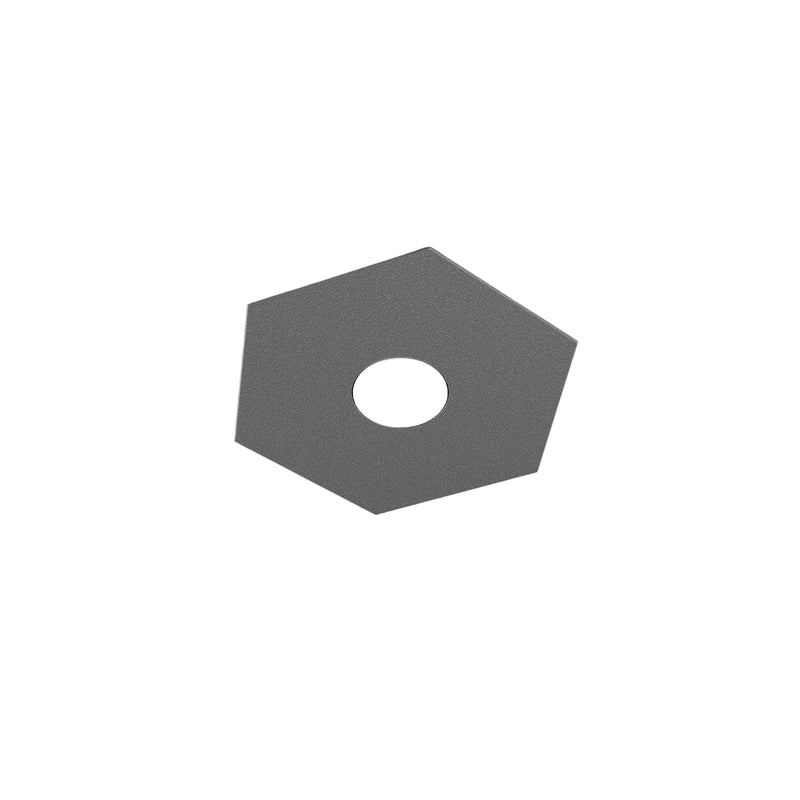 Toplight Plafoniera da soffitto esagonale Hexagon 1 luce con attacco GX53, struttura colore antracite, design moderno 25x29x3cm