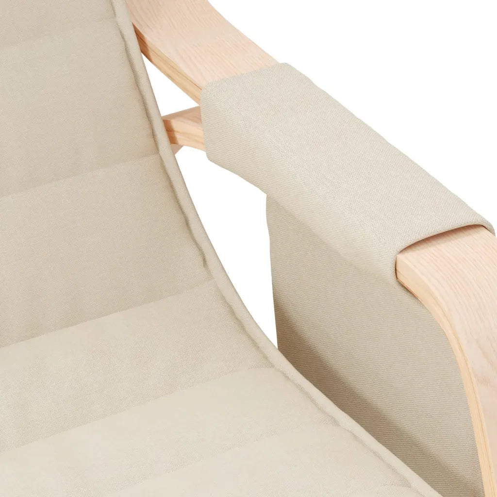 Sedia a Dondolo Crema in Tessuto 351073