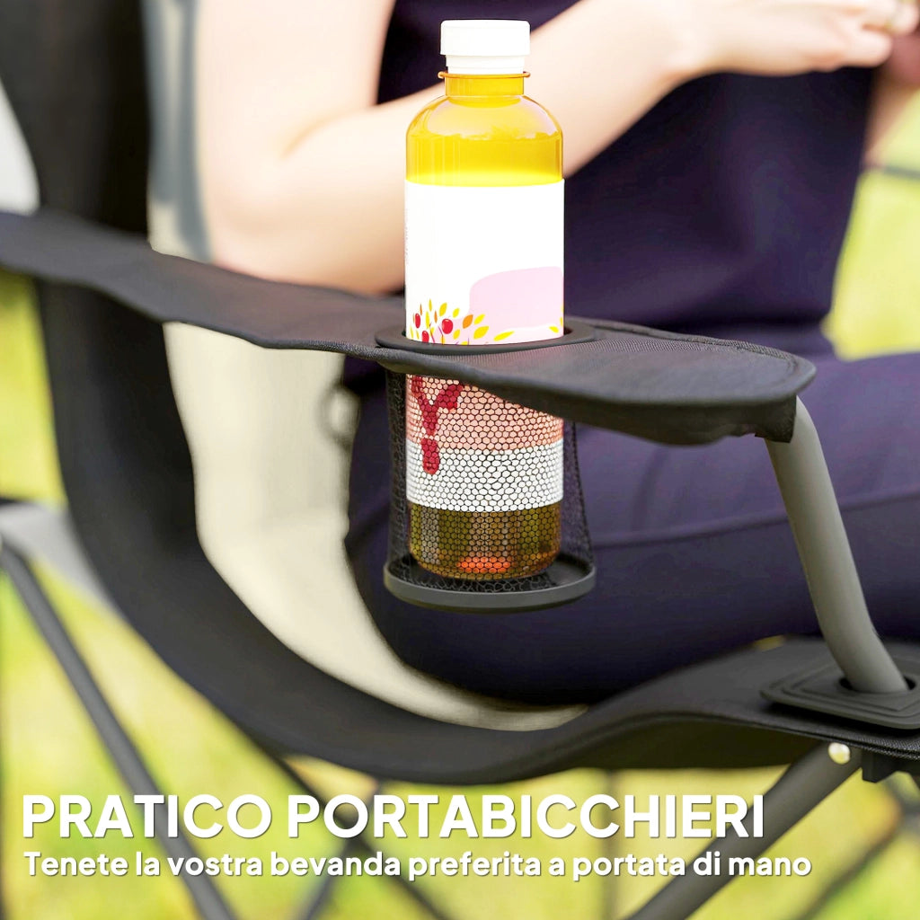 Sedia da pranzo pieghevole ¨C zephmum ¨C crema, tessuto, metallo
