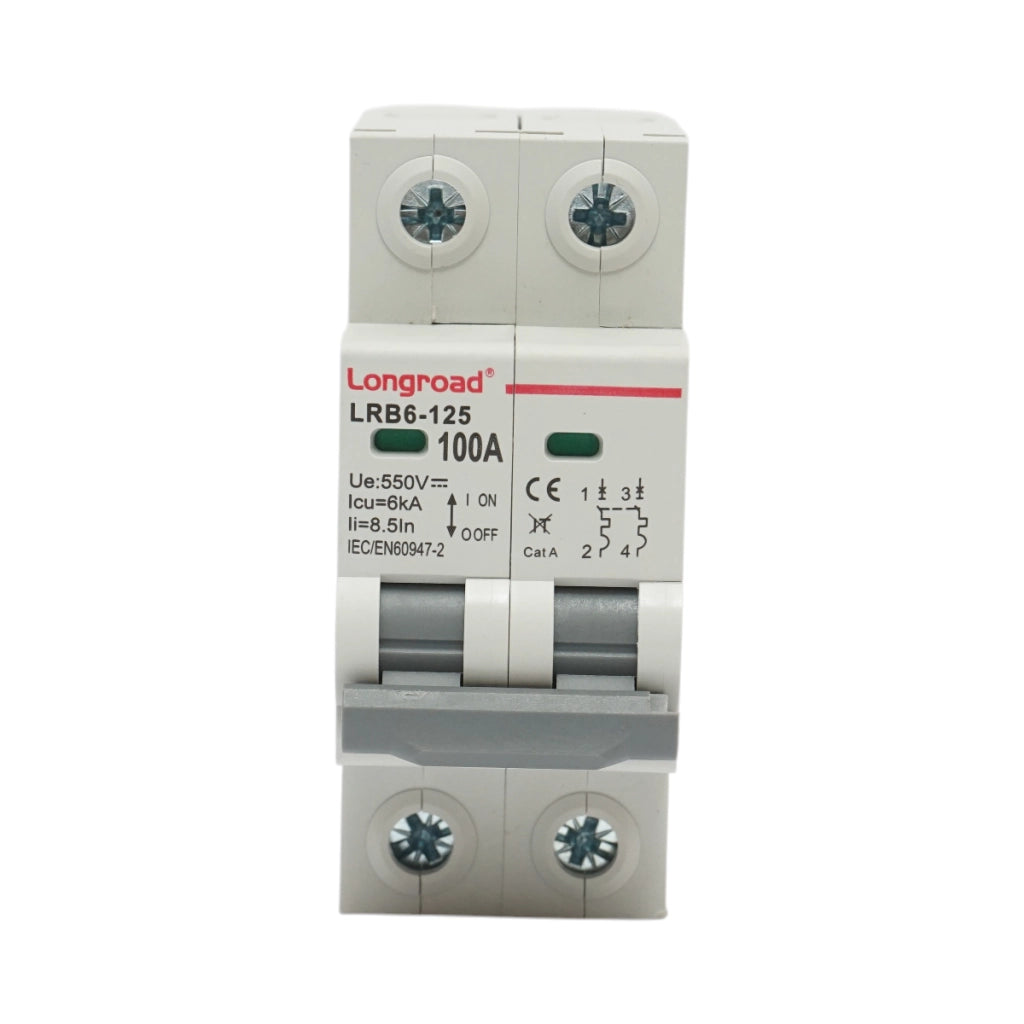 Sezionatore, interruttore automatico di sovraccarico 2P, 100A, 550VDC Longroad