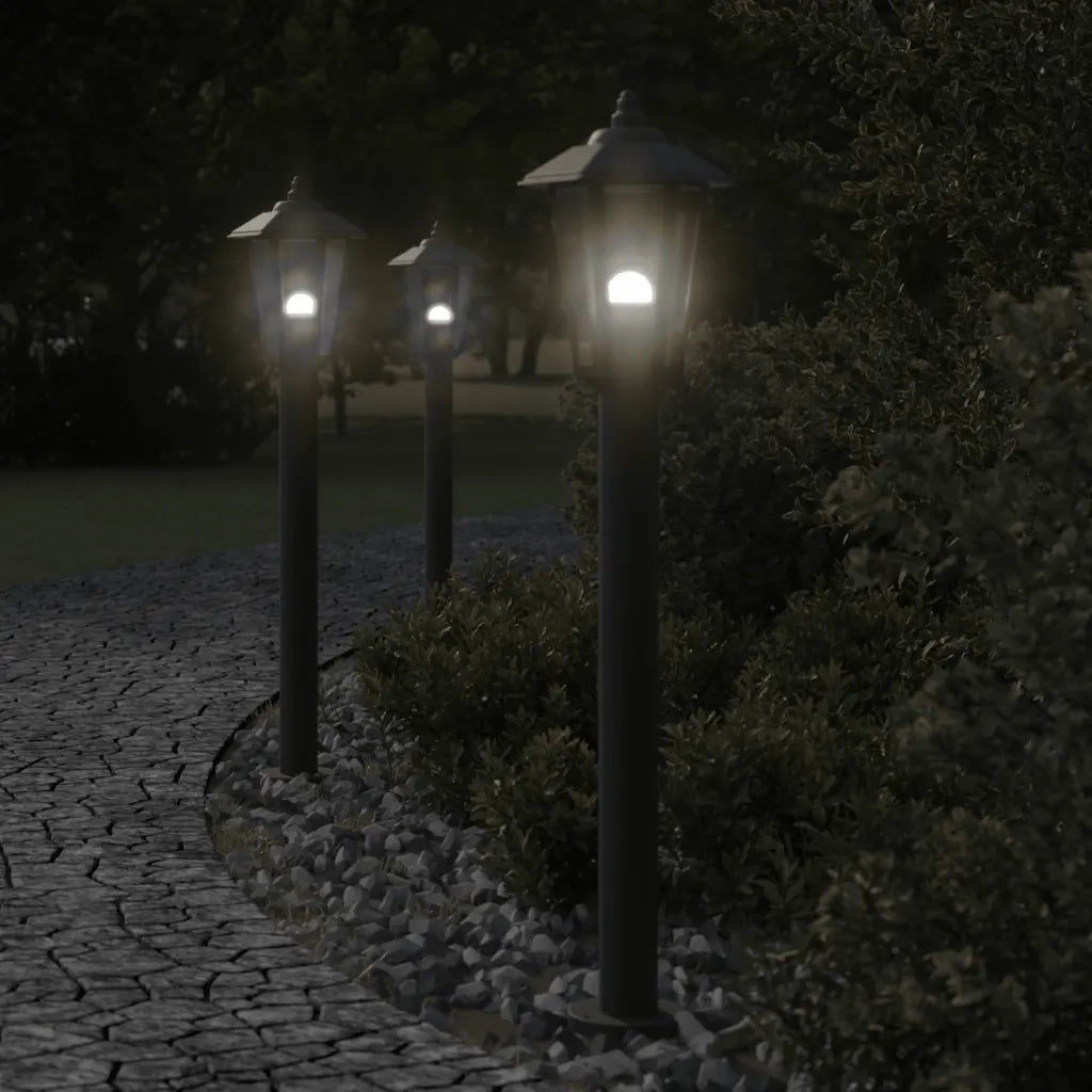 Lampada da Terra per Esterni Nera 80 cm in Acciaio Inox 4006385