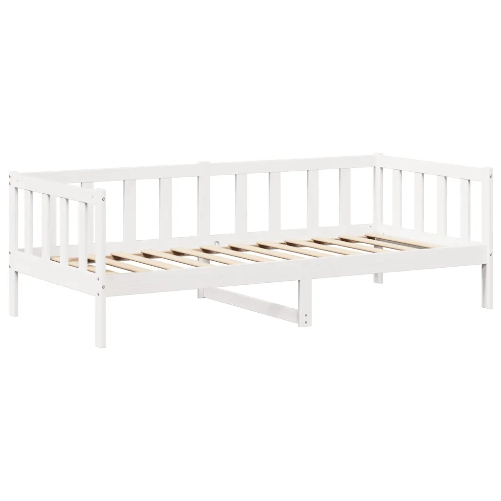 Set Dormeuse e Panca con Tetto Bianco 80x200cm Massello Pino 3282219
