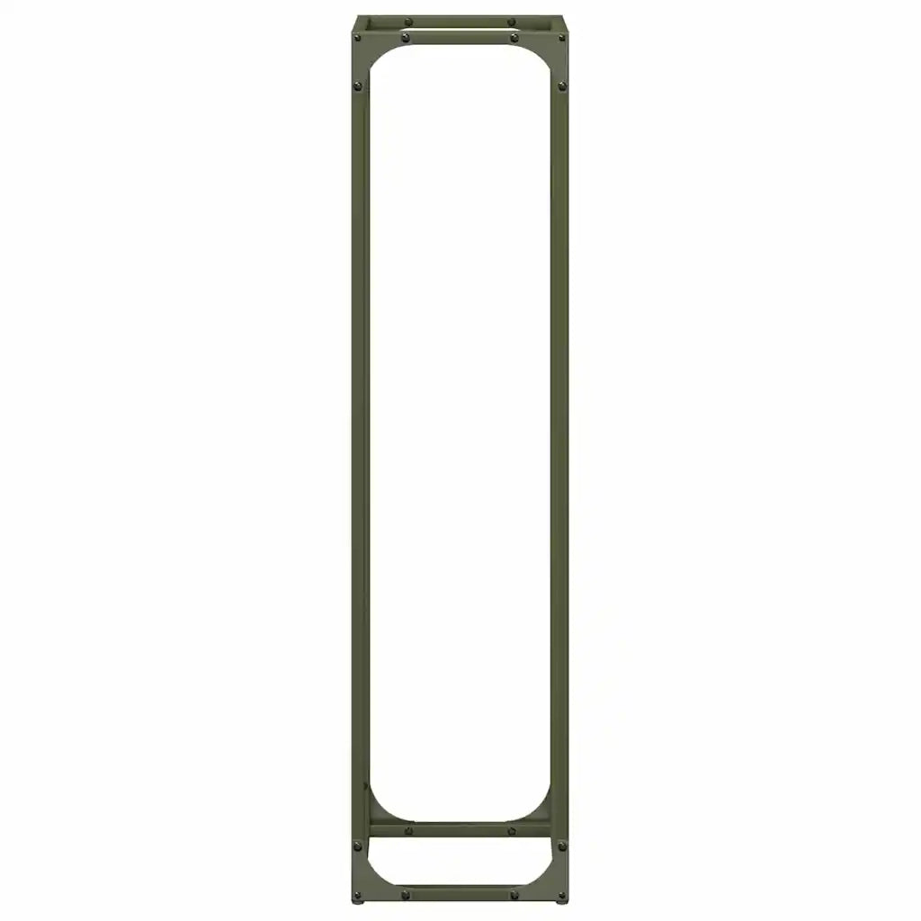 Rastrelliera per Legna da Ardere Verde Oliva 25x25x100 cm CFW5292060