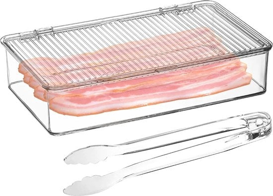 Contenitore per carne con cucchiaio di servizio per frigorifero Contenitore per carne con coperchio per frigorifero