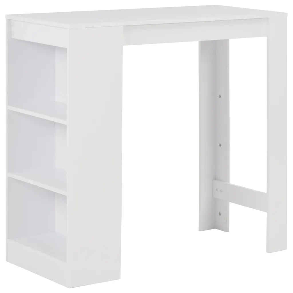 Tavolo da Bar con Ripiano Bianco 110x50x103 cm cod mxl 51791