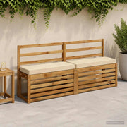 Cuscini per Panchina a 2 Pezzi VUGHT 2 pz 100% Poliestere Beige 950383