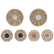 Set di 6 piatti da appendere decorativi in alghe naturali con decorazioni da parete in stile africano
