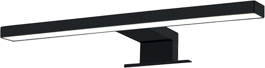 APPLIQUE DA BAGNO LED 30 CM NERO per cornice specchio luce faretto