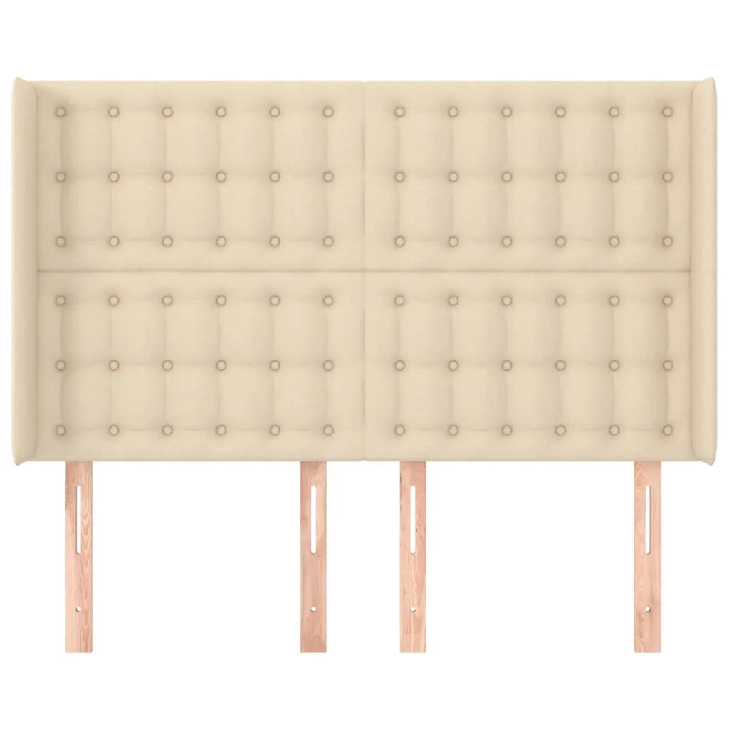 Testiera ad Orecchio Crema 147x16x118/128 cm in Tessuto 3120017