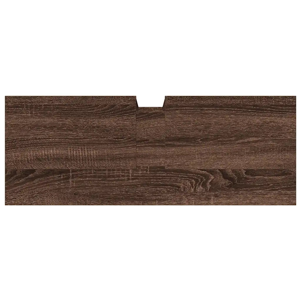 Mobile bagno dal design moderno e salvaspazio 80 x 30 x 60 cm in legno di rovere ingegnerizzato marrone 02_0049450